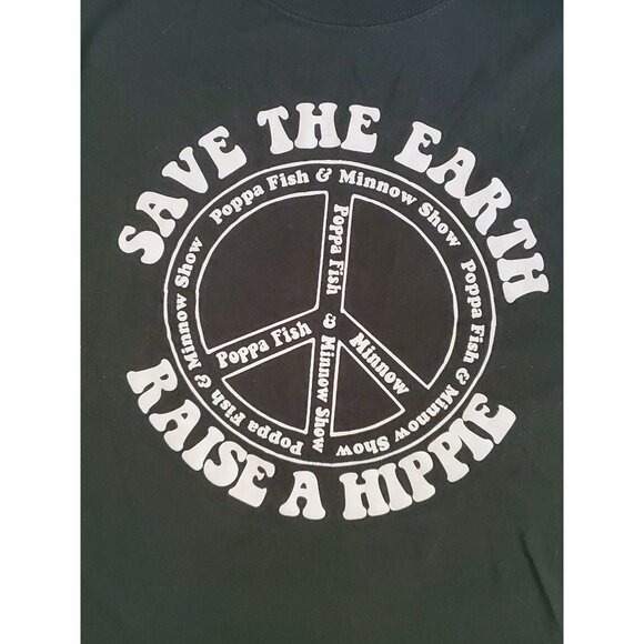 Gildan DryBlend "Save The Earth Raise A Hippie" T-Shirt L Large - Picture 5 of 5